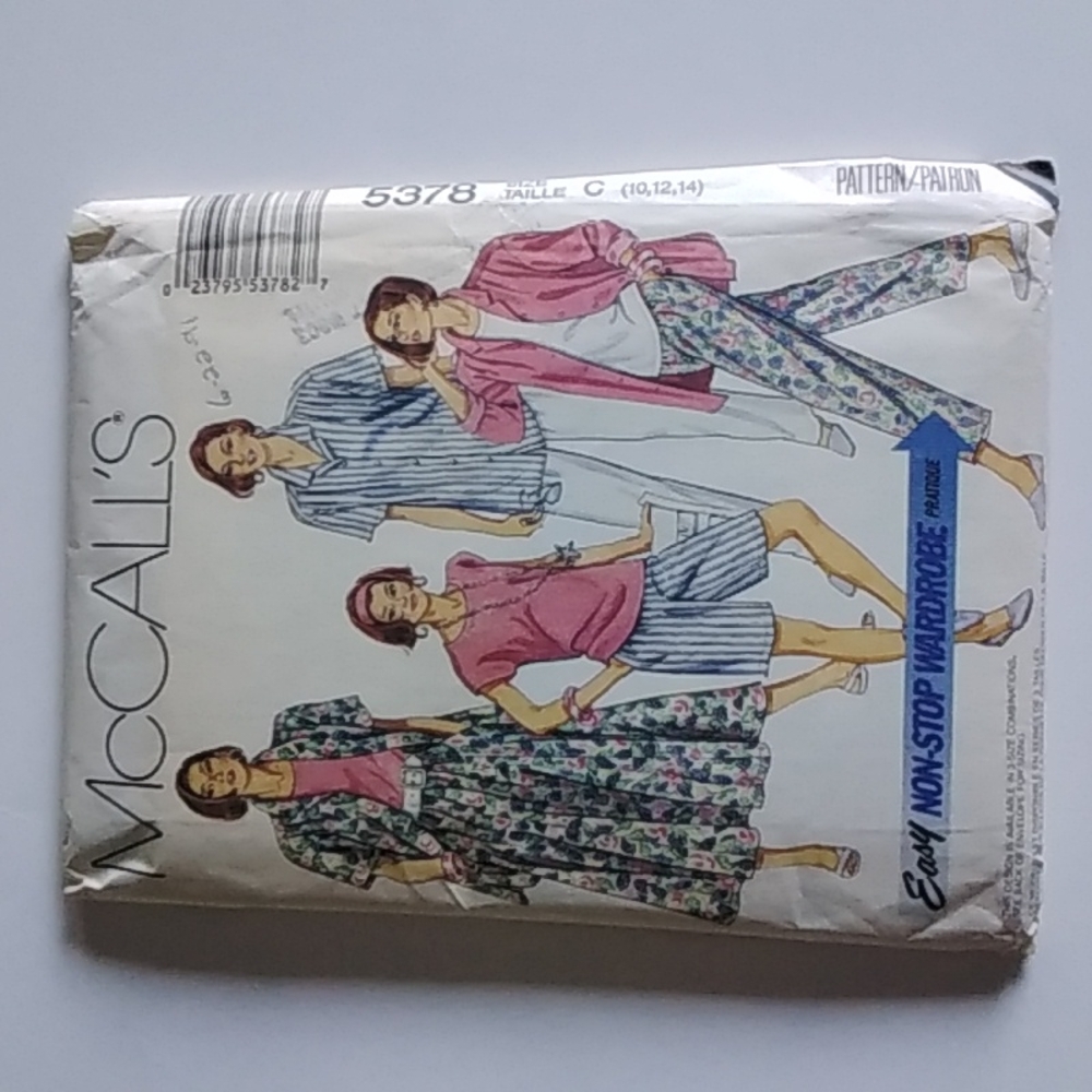 McCall's 1991 Original New Group Pattern #5378 SZ 10-14